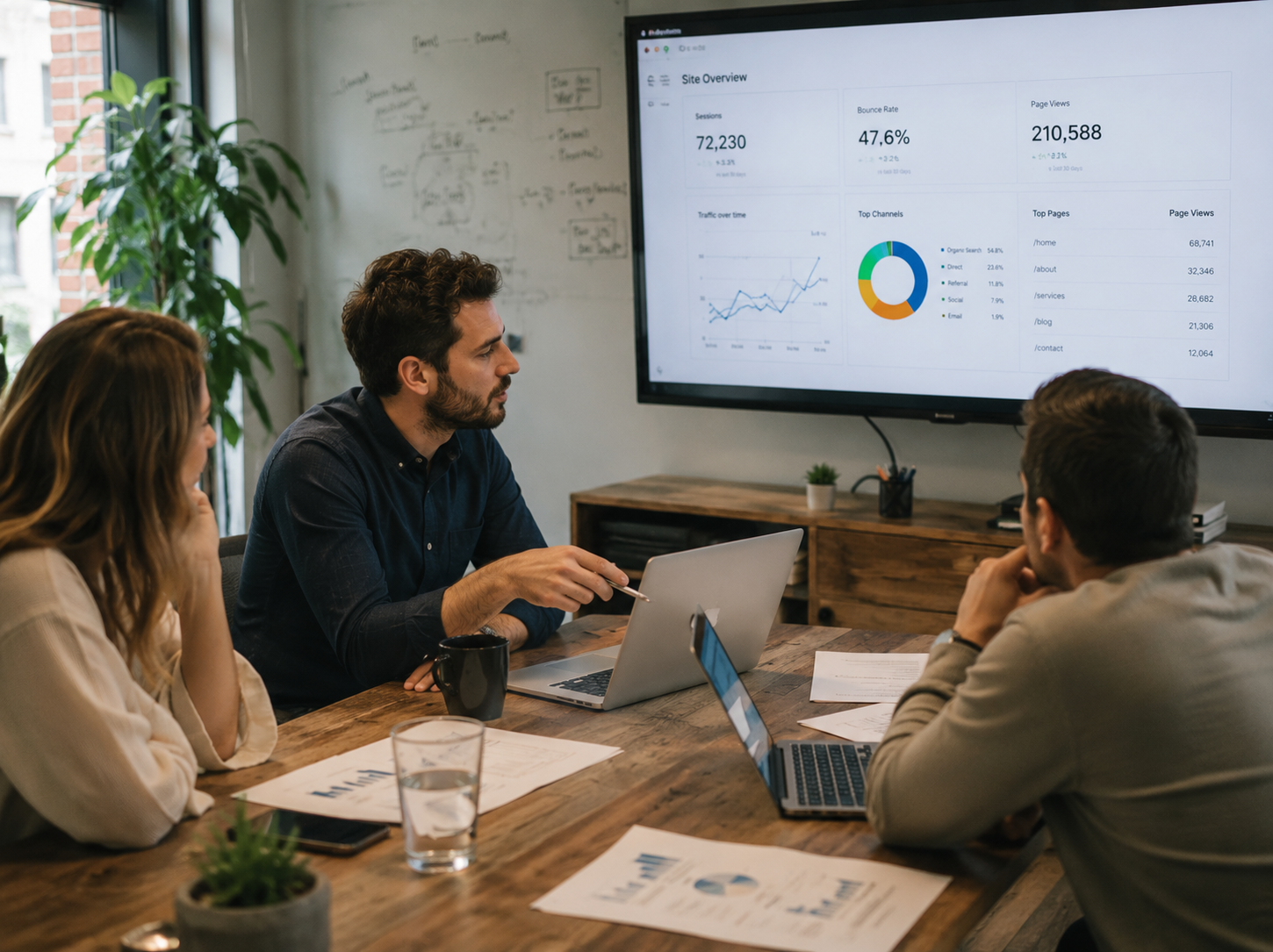 SEO audit analytics dashboard